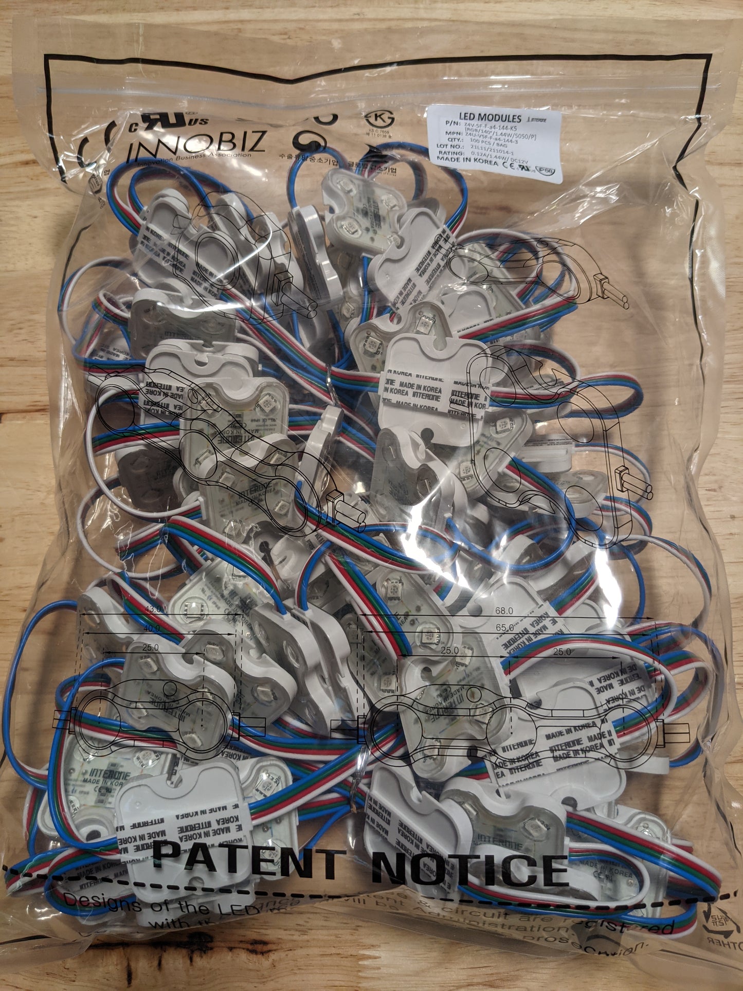 Interone RGB 4-LED Module 1.44W (100pcs)