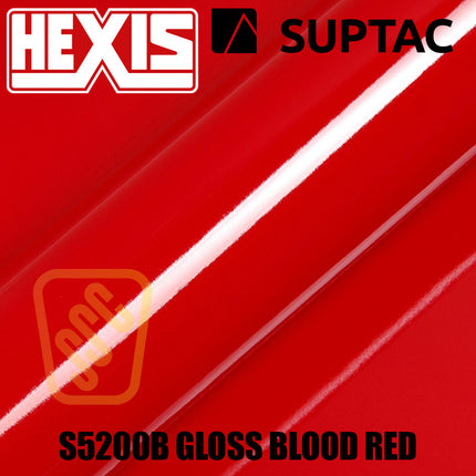 Hexis SUPTAC S5200B Blood Red Gloss Premium Cut Vinyl