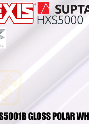 Hexis SUPTAC Air Release HXS5001B Polar White Gloss Premium Cut Vinyl