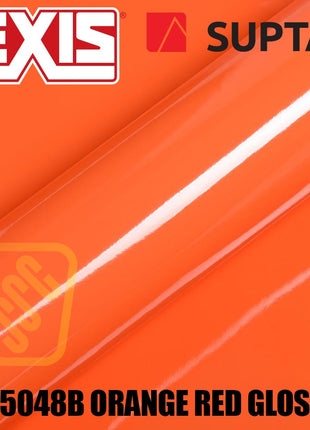 Hexis SUPTAC S5048B Orange Red Gloss Premium Cut Vinyl