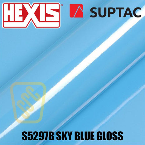 Hexis SUPTAC S5297B Sky Blue Gloss Premium Cut Vinyl
