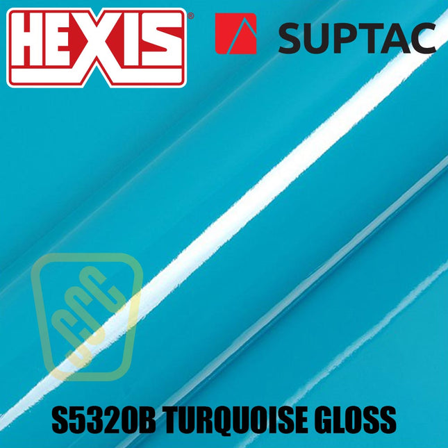 Hexis SUPTAC S5320B Turquoise Gloss Premium Cut Vinyl