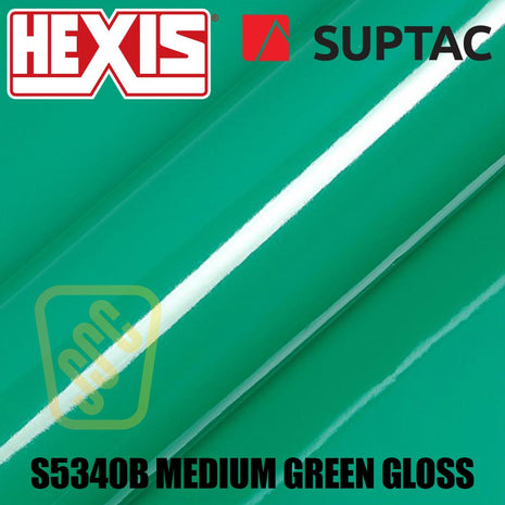Hexis SUPTAC S5340B Medium Green Gloss Premium Cut Vinyl