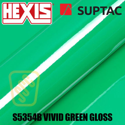 Hexis SUPTAC S5354B Vivid Green Gloss Premium Cut Vinyl