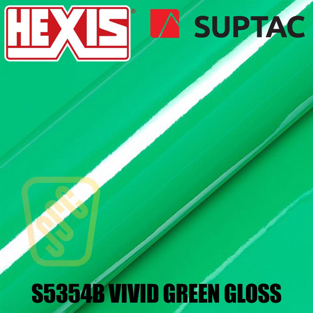 Hexis SUPTAC S5354B Vivid Green Gloss Premium Cut Vinyl