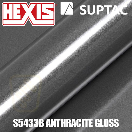 Hexis SUPTAC S5433B Anthracite Gloss Premium Cut Vinyl