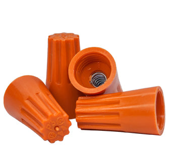 TWIST-ON WIRE NUT CONNECTOR ORANGE 22-14 AWG, 600V Pack of 500