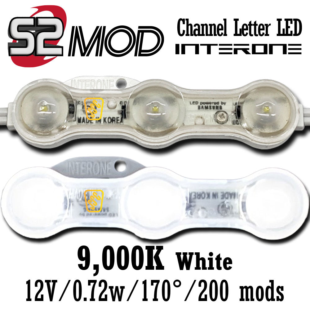 Led Module Interone Logo Interone S2-072 White LED Module 9000K 0.72W – signsupplyco