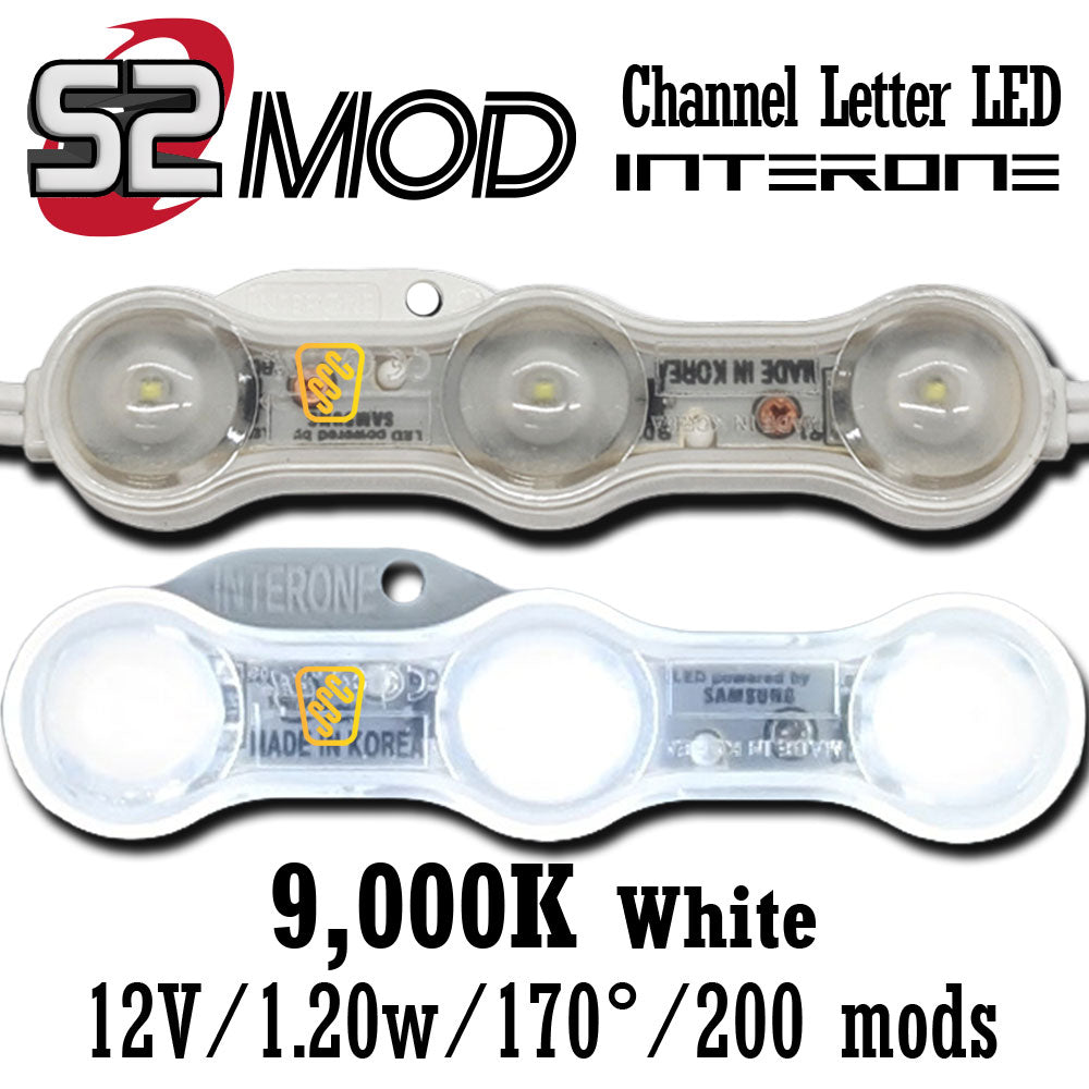 Interone Led India Interone S2-120 White LED Module 9000K 1.20W – Sign Supply Co