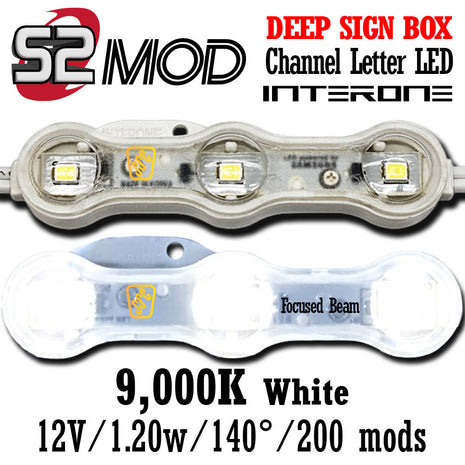 Interone S2-Focused Beam White LED Module 9000K 1.20W