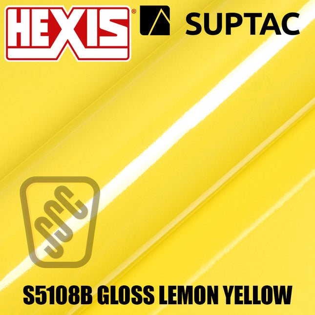 Hexis SUPTAC S5108B Lemon Yellow Gloss Premium Cut Vinyl