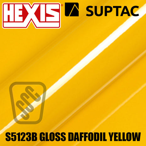 Hexis SUPTAC S5123B Daffodil Yellow Gloss Premium Cut Vinyl