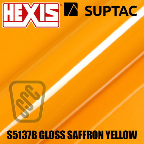 Hexis SUPTAC S5137B Saffron Yellow Gloss Premium Cut Vinyl