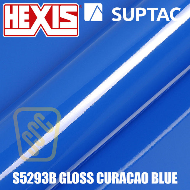 Hexis SUPTAC S5293B Curacao Blue Gloss Premium Cut Vinyl