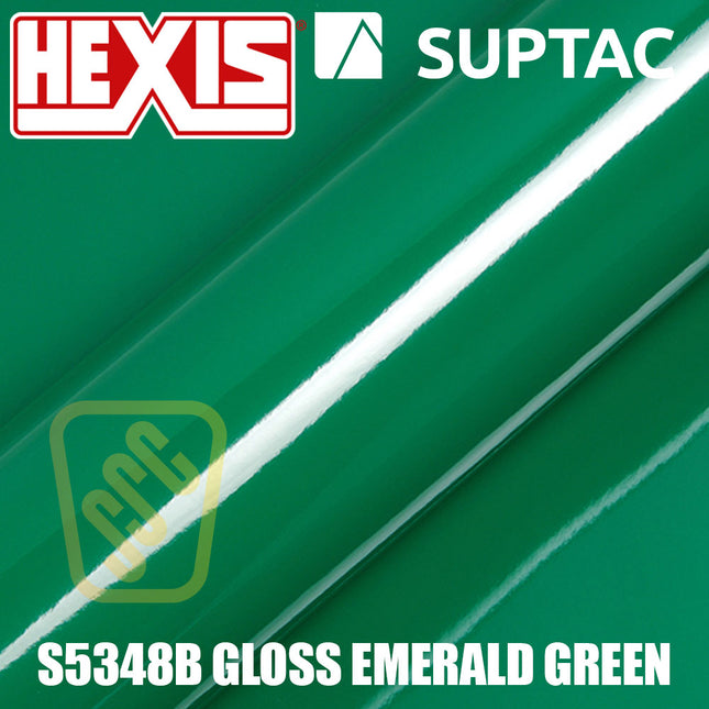 Hexis SUPTAC S5348B Emerald Green Gloss Premium Cut Vinyl