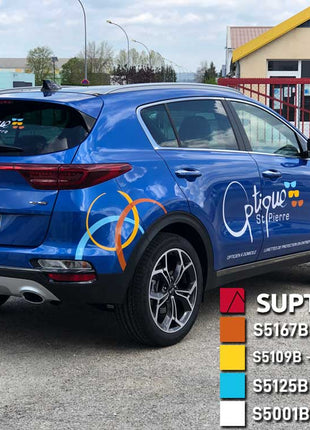 Hexis SUPTAC S5795B Fire Red Gloss Premium Cut Vinyl