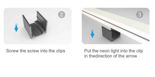 Neon Flex Aluminum Mounting Hardware