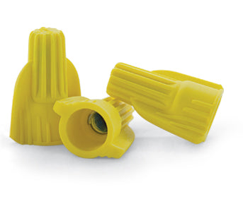 WINGED WIRE NUT CONNECTOR YELLOW 18-10 AWG, 600V Pack of 500