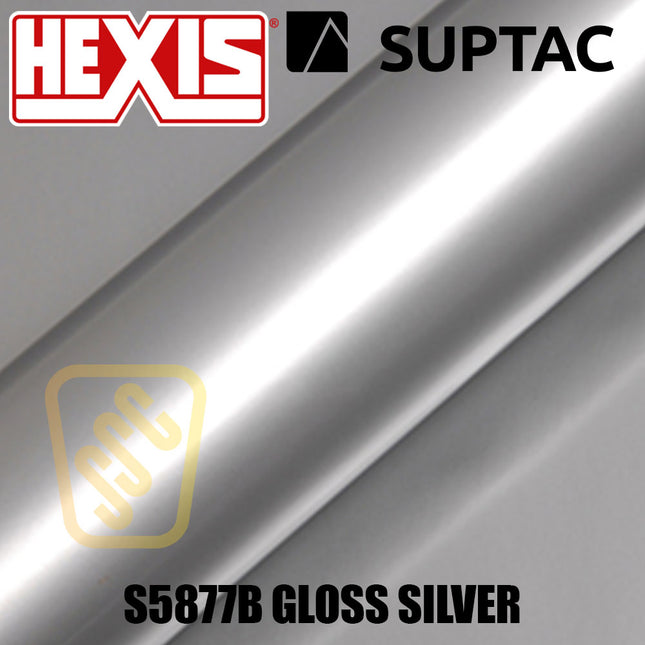 Hexis SUPTAC S5877B Silver Gloss Premium Cut Vinyl
